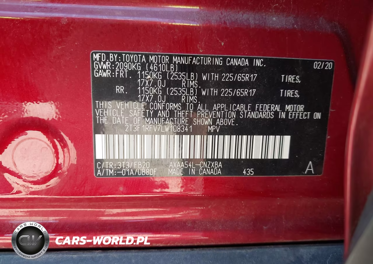 2020 Toyota Rav4 Le VIN:2T3F1RFV7LW108341 - 9