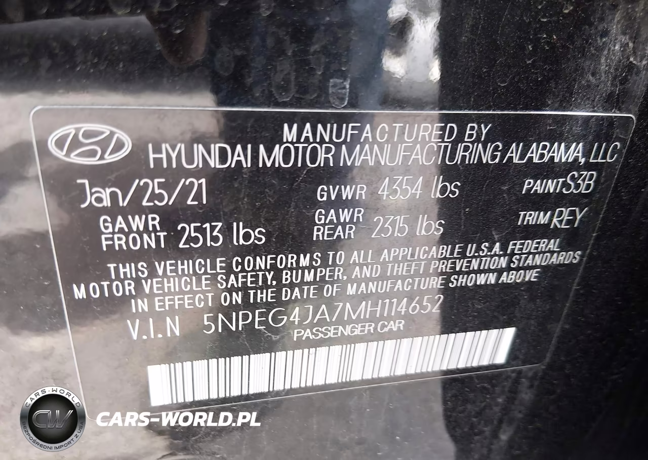 2021 Hyundai Sonata Se VIN:5NPEG4JA7MH114652 - 9