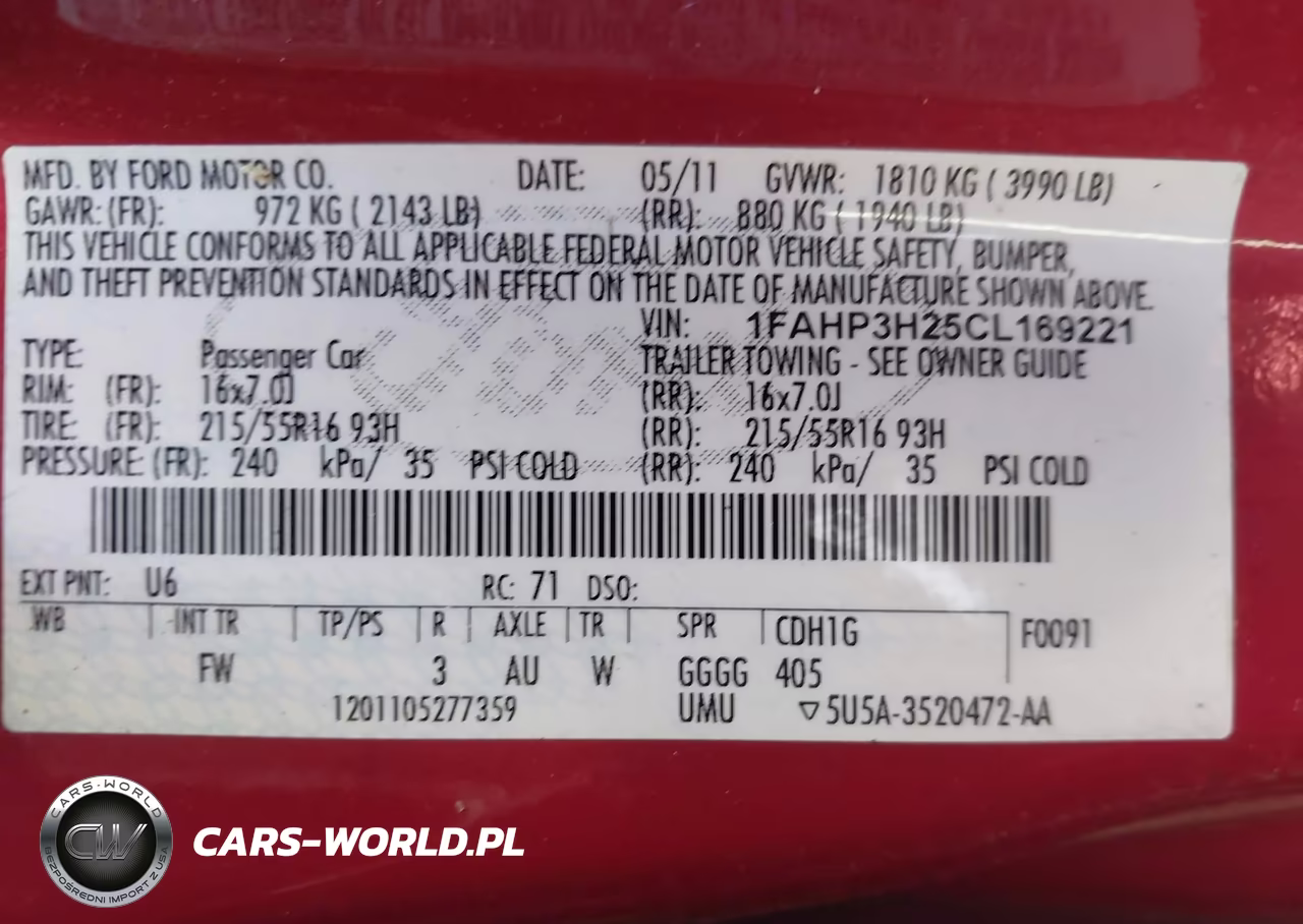 2012 Ford Focus Sel VIN:1FAHP3H25CL169221 - 9