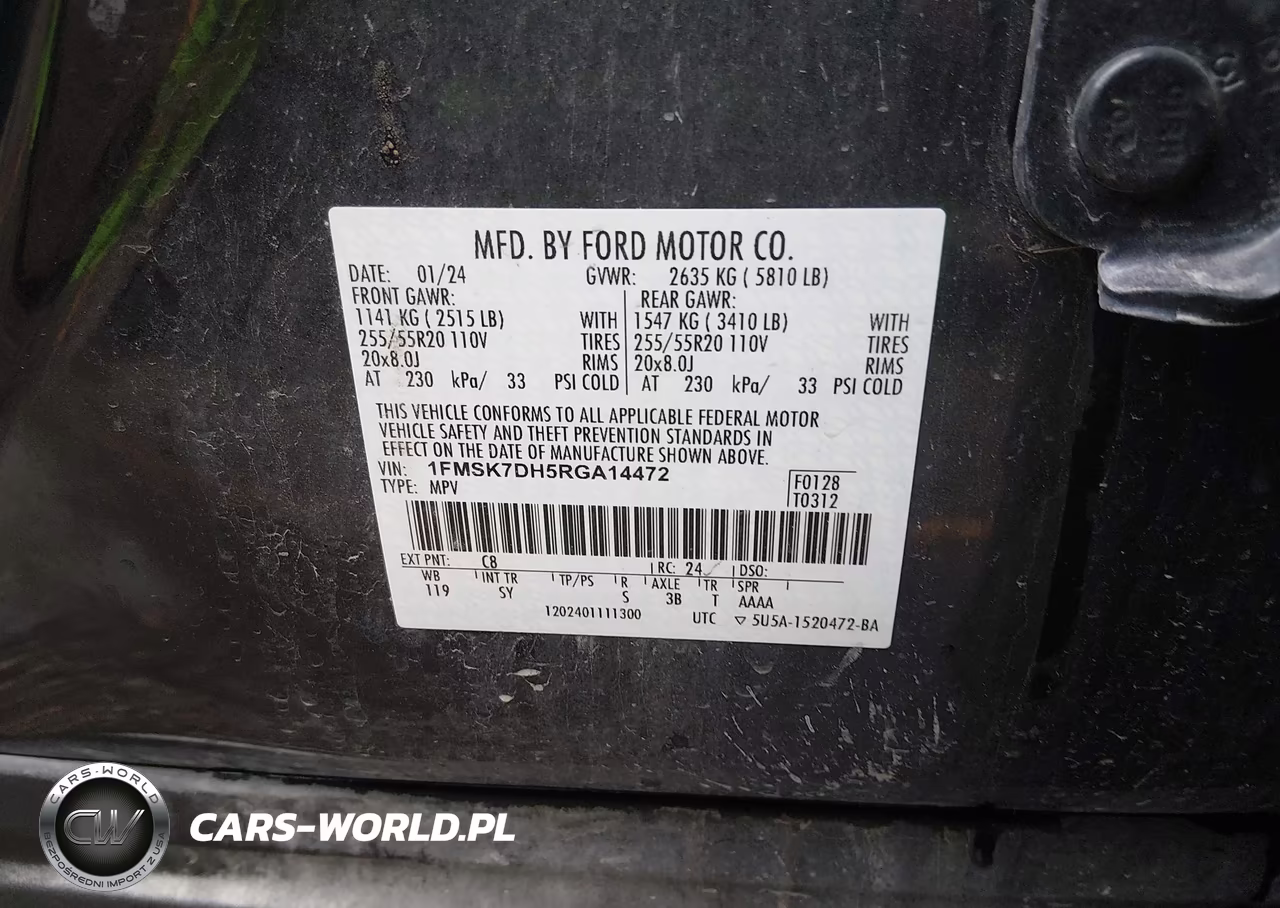 2024 Ford Explorer Xlt VIN:1FMSK7DH5RGA14472 - 9