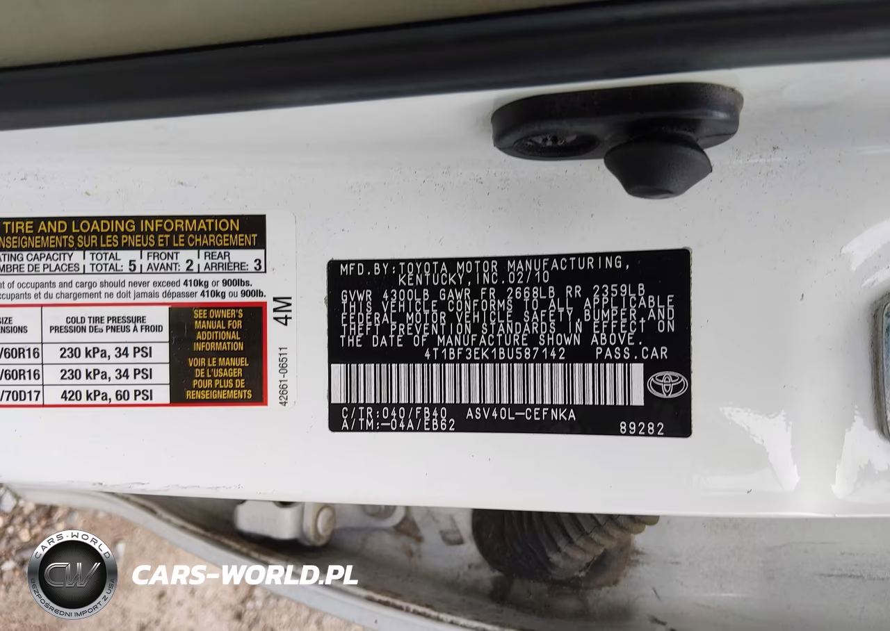 2011 Toyota Camry VIN:4T1BF3EK1BU587142 - 9