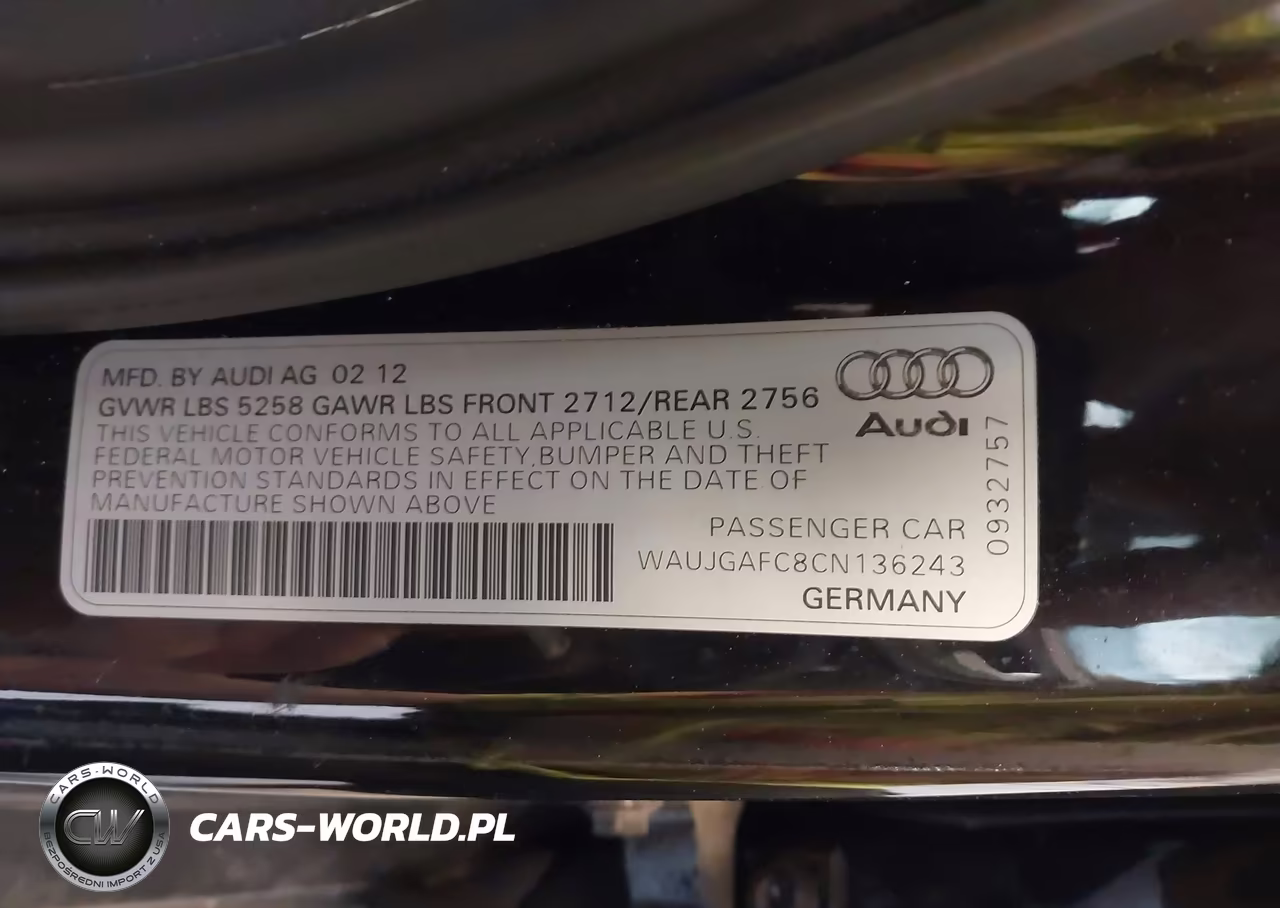 2012 Audi A6 3.0 Premium VIN:WAUJGAFC8CN136243 - 9