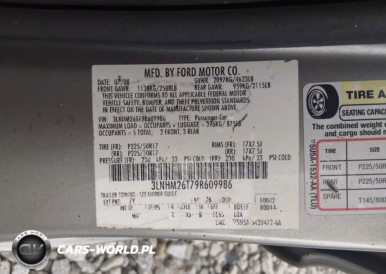2009 Lincoln Mkz VIN:3LNHM26T79R609986 - 9