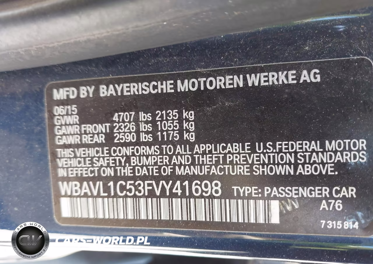 2015 BMW X1 xDrive28I VIN:WBAVL1C53FVY41698 - 9