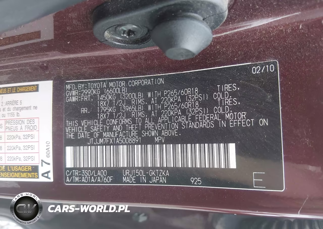 2010 Lexus Gx 460 Premium VIN:JTJJM7FX1A5008891 - 9