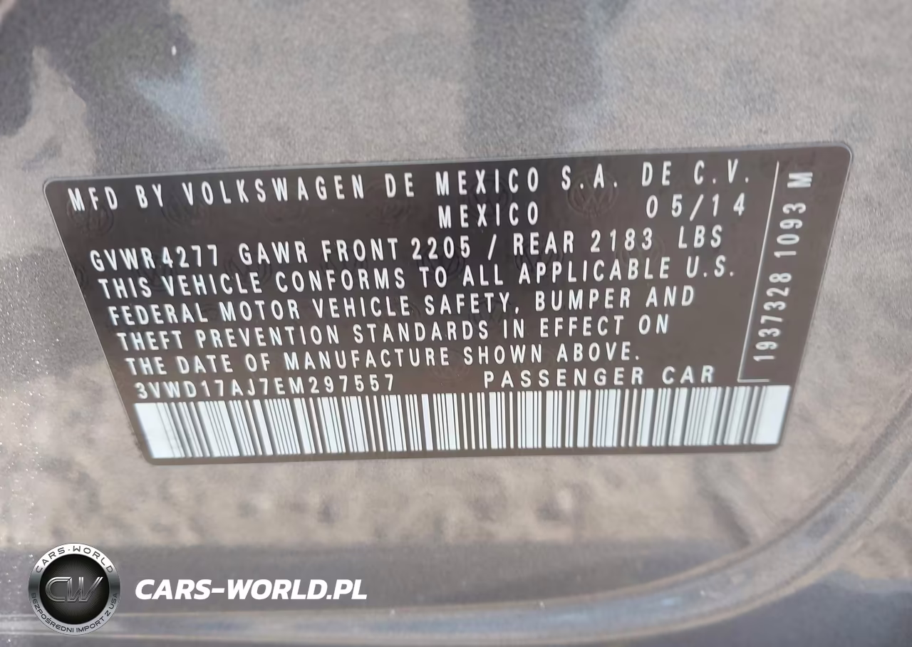 2014 Volkswagen Jetta 1.8T Se VIN:3VWD17AJ7EM297557 - 9