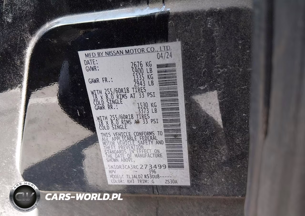 2024 Nissan Pathfinder Sl Fwd VIN:5N1DR3CA3RC273499 - 9