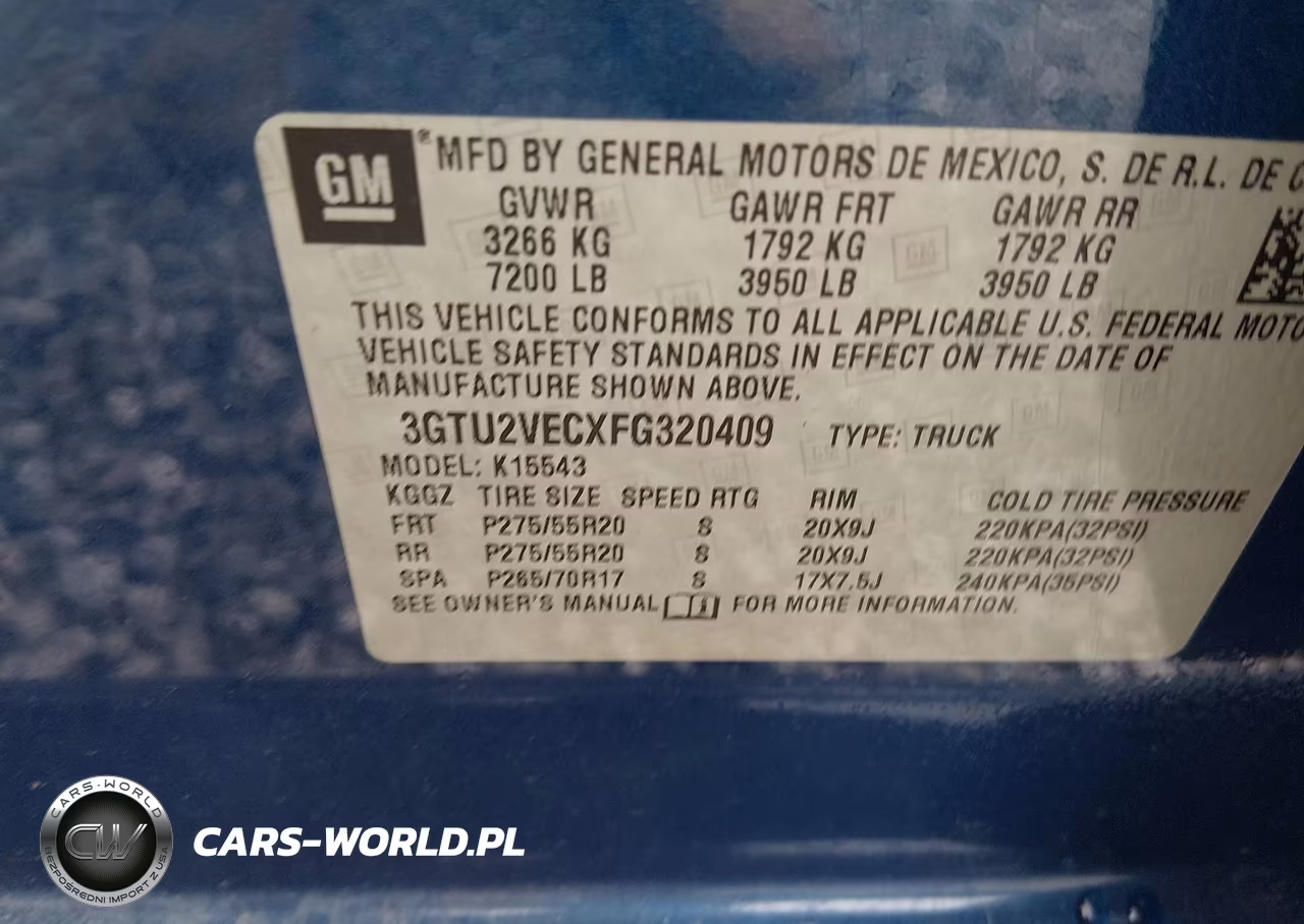 2015 GMC Sierra 1500 Slt VIN:3GTU2VECXFG320409 - 9
