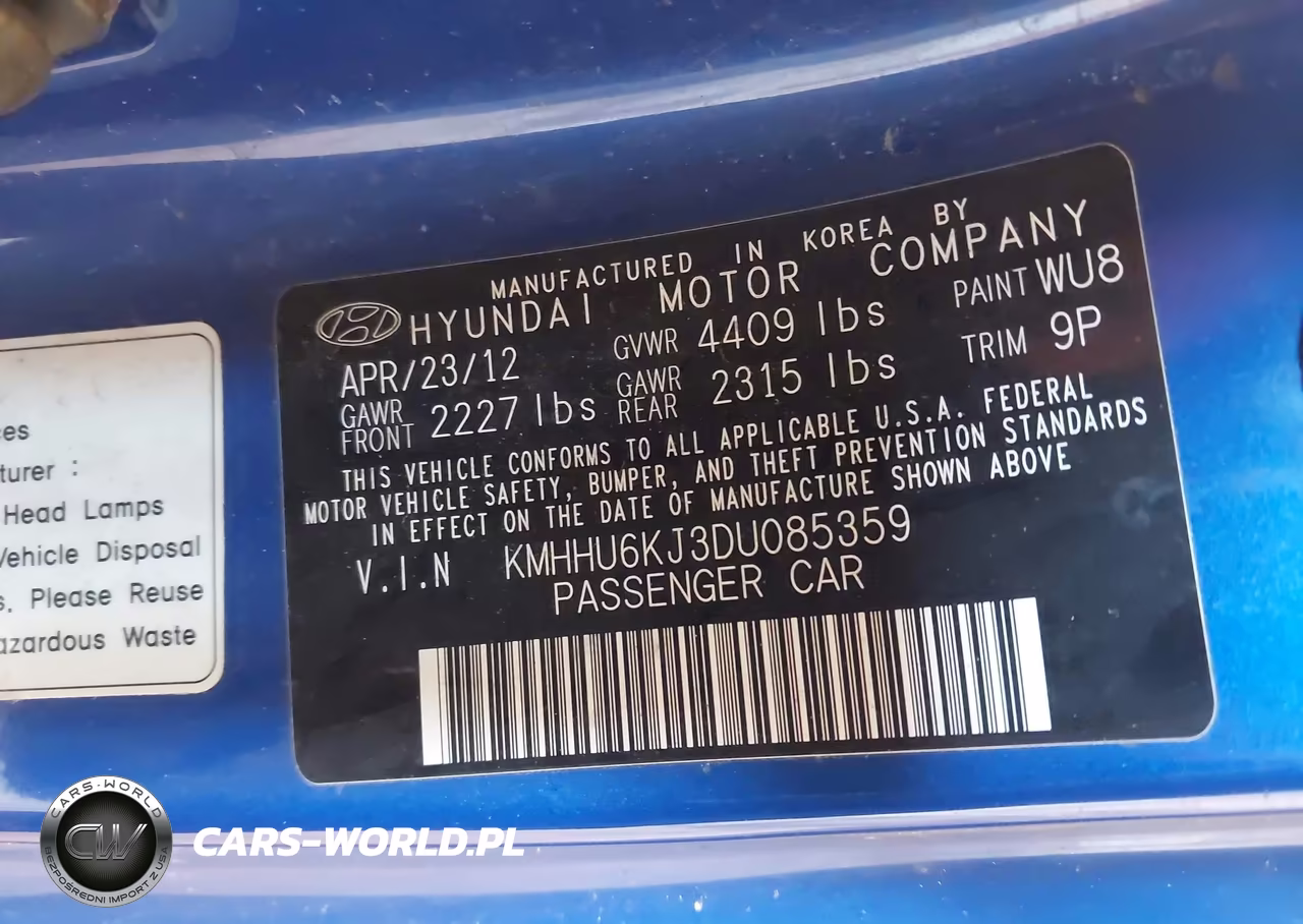 2013 Hyundai Genesis 3.8 Track VIN:KMHHU6KJ3DU085359 - 9