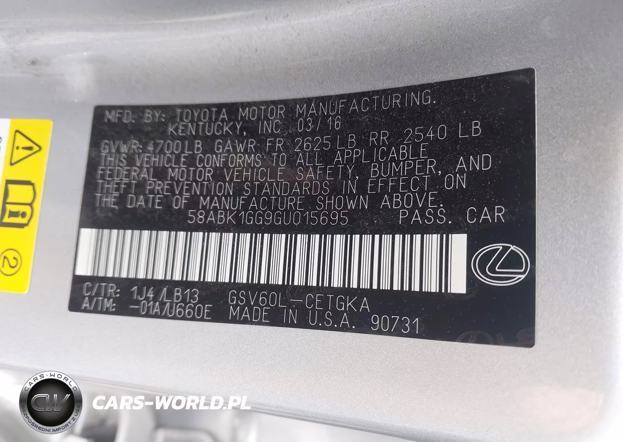 2016 Lexus Es 350 VIN:58ABK1GG9GU015695 - 9