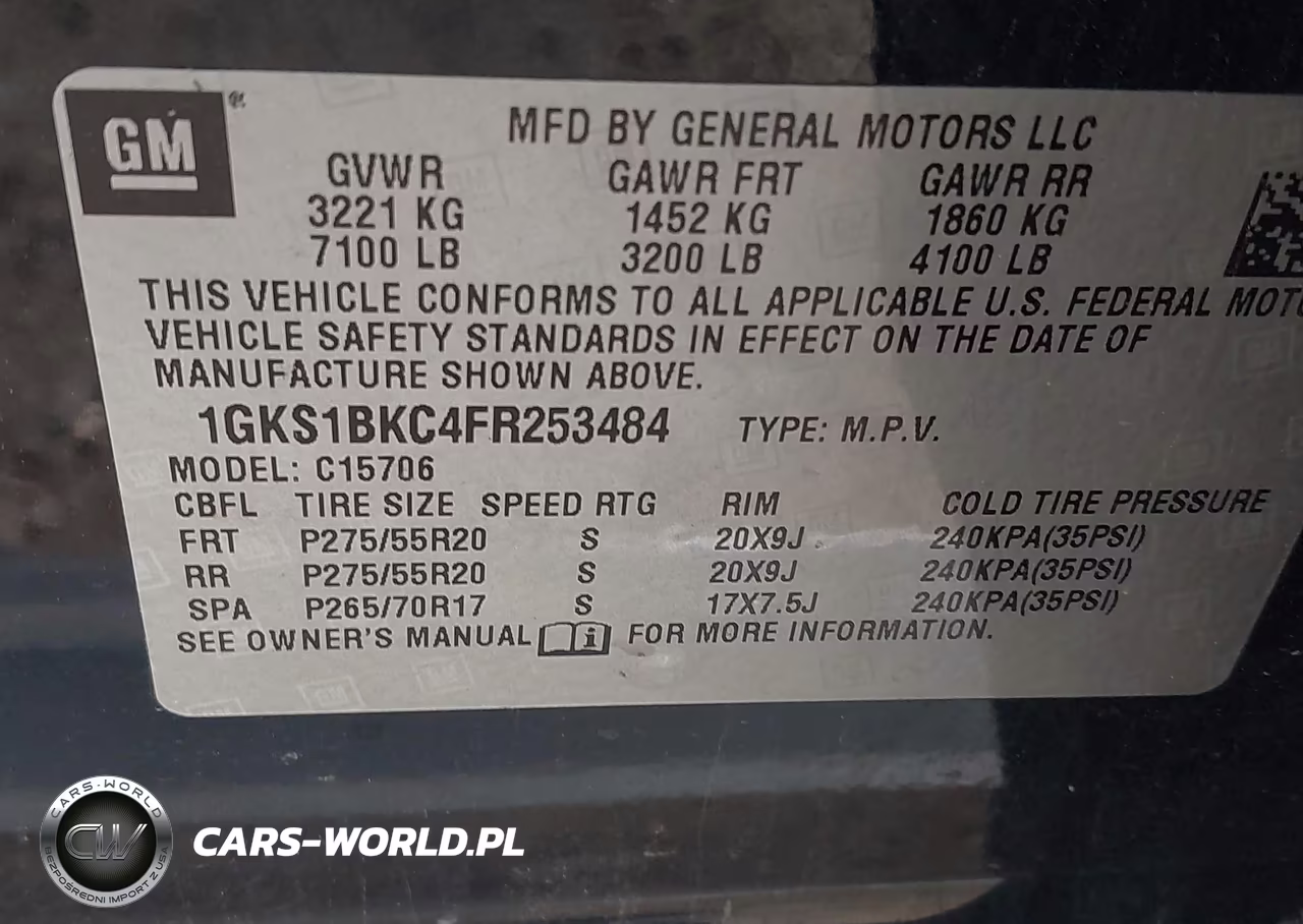 2015 GMC Yukon Slt VIN:1GKS1BKC4FR253484 - 9