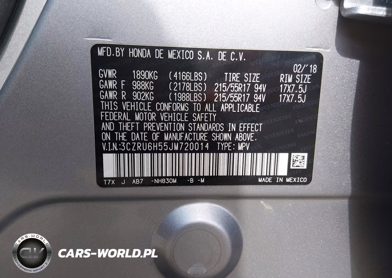2018 Honda Hr-V Ex VIN:3CZRU6H55JM720014 - 9
