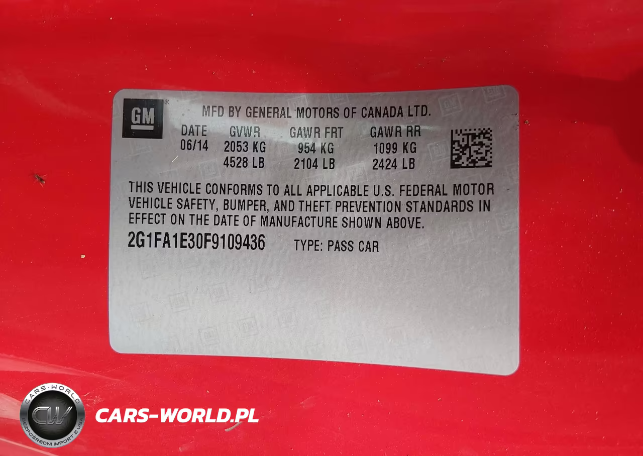 2015 Chevrolet Camaro 1Ls VIN:2G1FA1E30F9109436 - 9