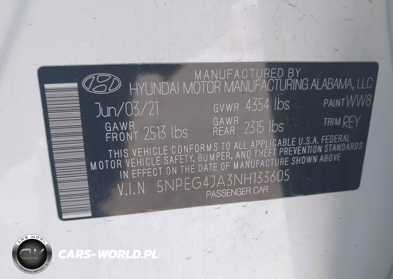2022 Hyundai Sonata Se VIN:5NPEG4JA3NH133605 - 9