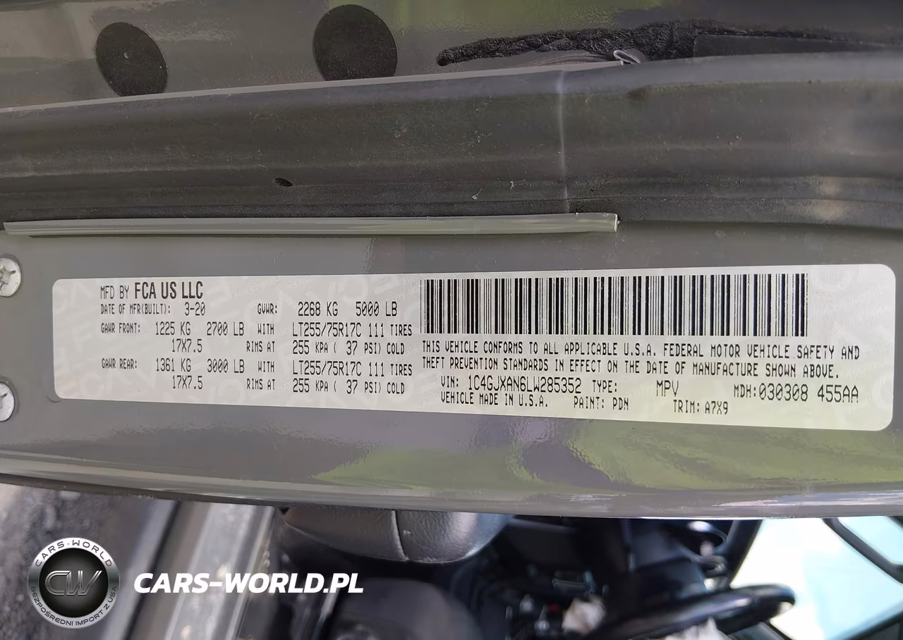 2020 Jeep Wrangler Willys 4X4 VIN:1C4GJXAN6LW285352 - 9