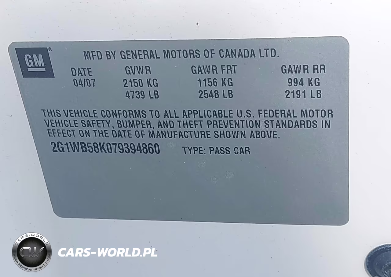 2007 Chevrolet Impala Ls VIN:2G1WB58K079394860 - 9