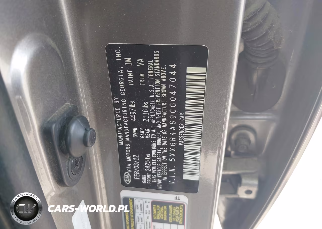 2012 Kia Optima Sx VIN:5XXGR4A69CG047044 - 9