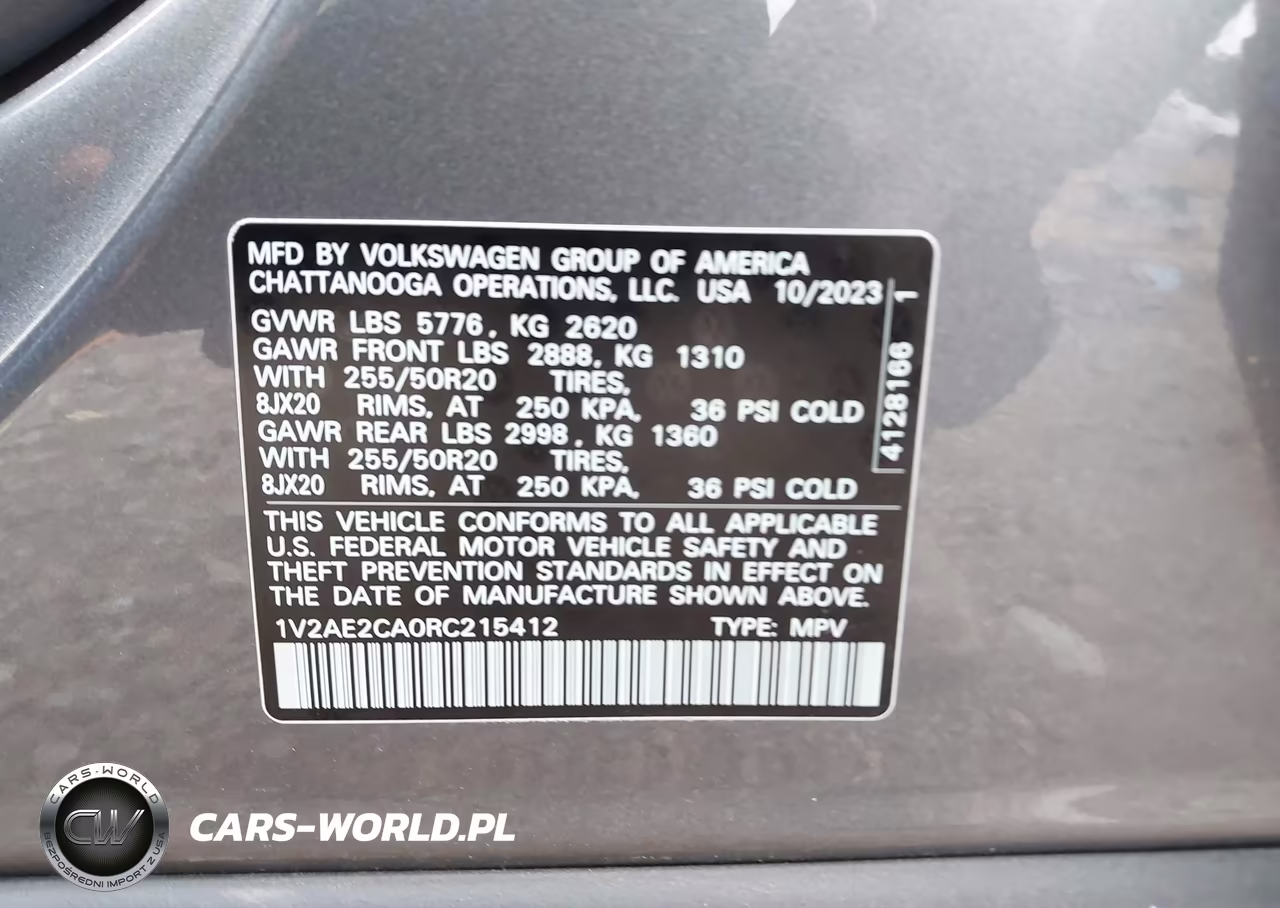 2024 Volkswagen Atlas Cross Sport 2.0T Sel R-Line VIN:1V2AE2CA0RC215412 - 9