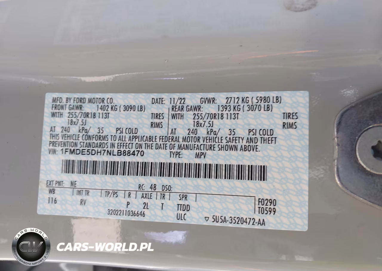2022 Ford Bronco Outer Banks VIN:1FMDE5DH7NLB88470 - 9