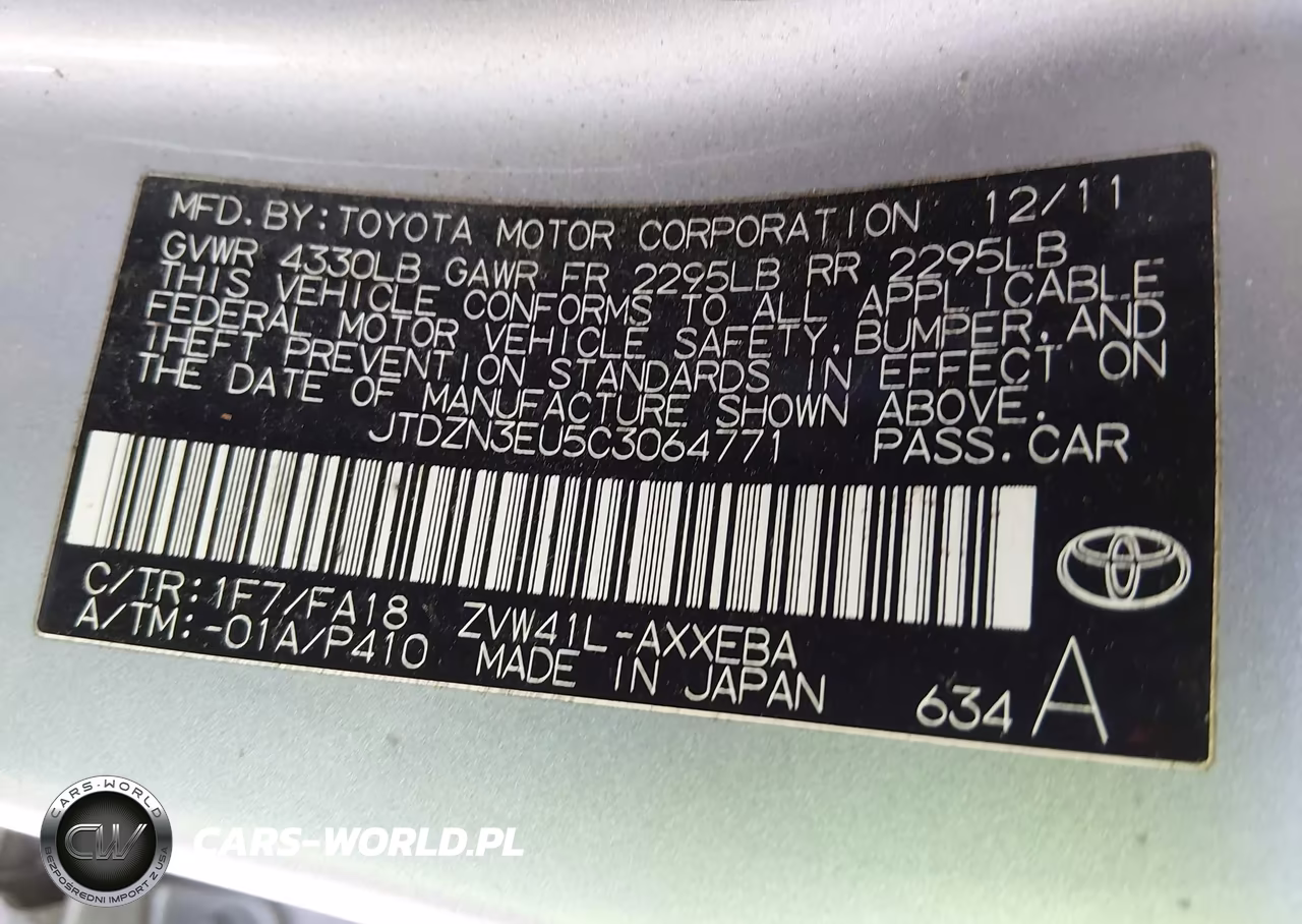 2012 Toyota Prius V Two VIN:JTDZN3EU5C3064771 - 9