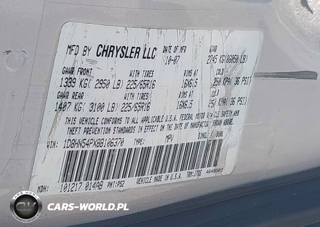 2008 Dodge Grand Caravan Sxt VIN:1D8HN54PX8B106370 - 9