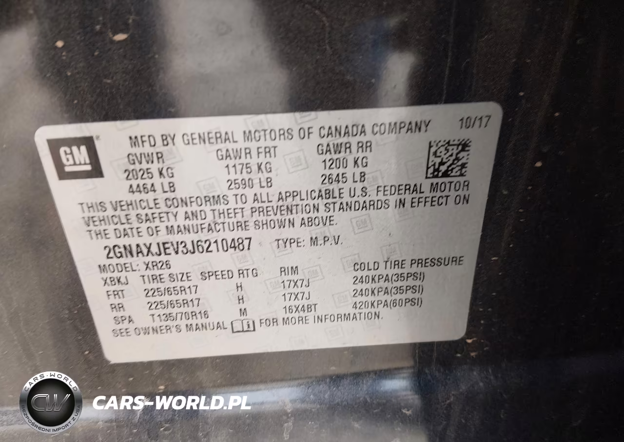 2018 Chevrolet Equinox Lt VIN:2GNAXJEV3J6210487 - 9