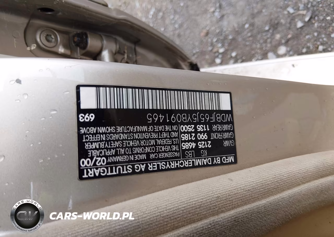 2000 Mercedes-Benz E 320 VIN:WDBJF65J5YB091465 - 9