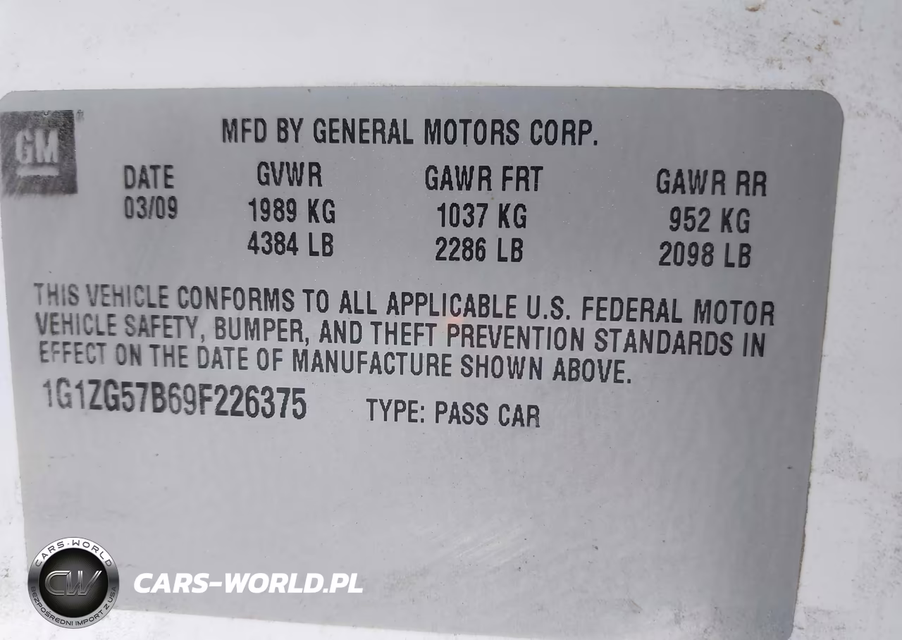 2009 Chevrolet Malibu Ls VIN:1G1ZG57B69F226375 - 9