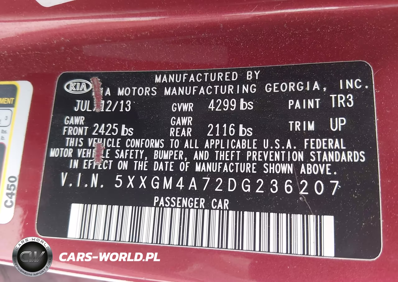 2013 Kia Optima Lx VIN:5XXGM4A72DG236207 - 9