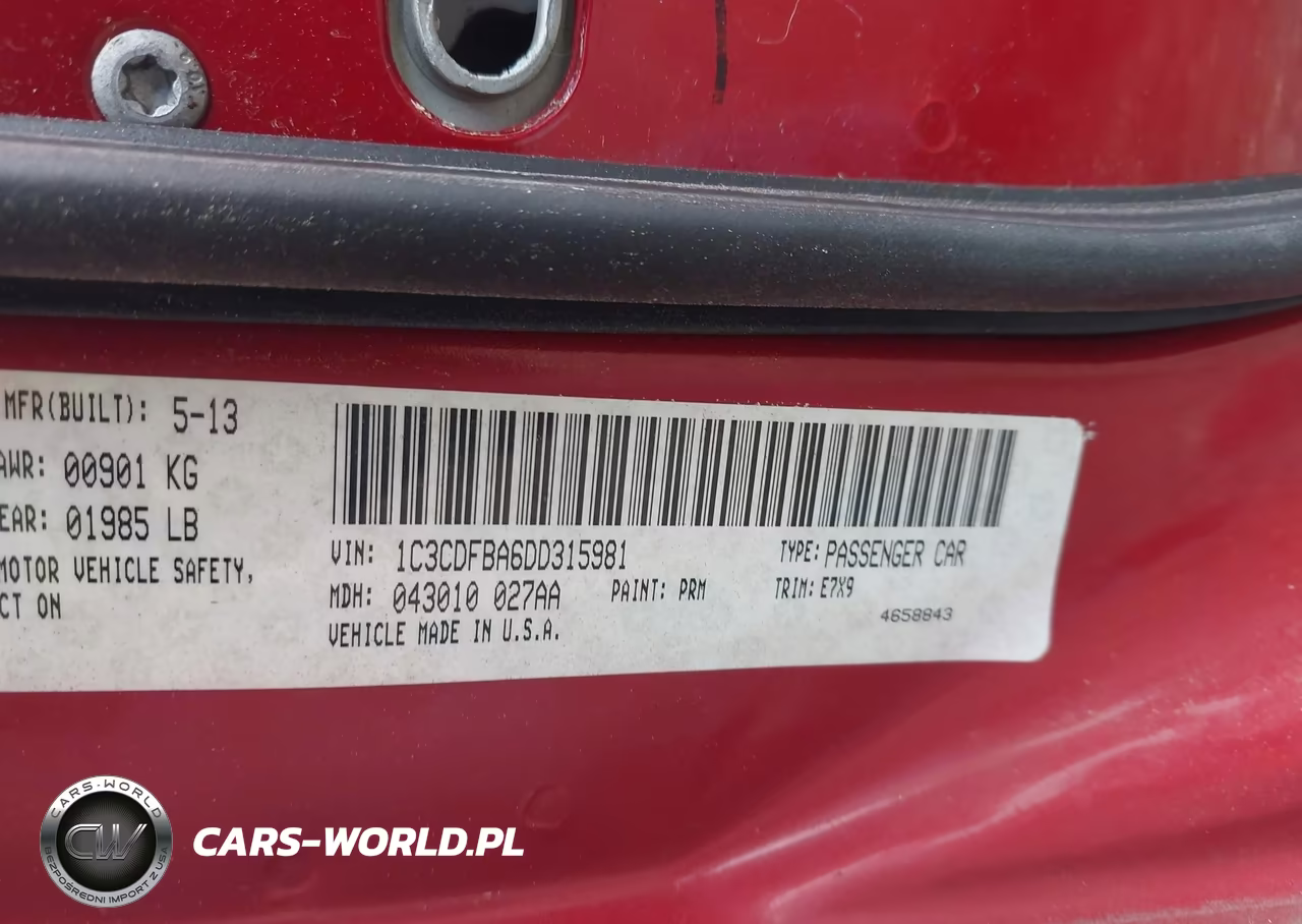 2013 Dodge Dart Sxt VIN:1C3CDFBA6DD315981 - 9