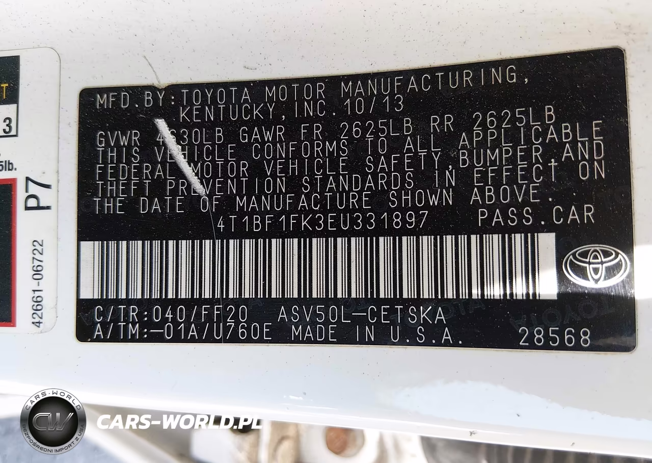 2014 Toyota Camry Se VIN:4T1BF1FK3EU331897 - 9