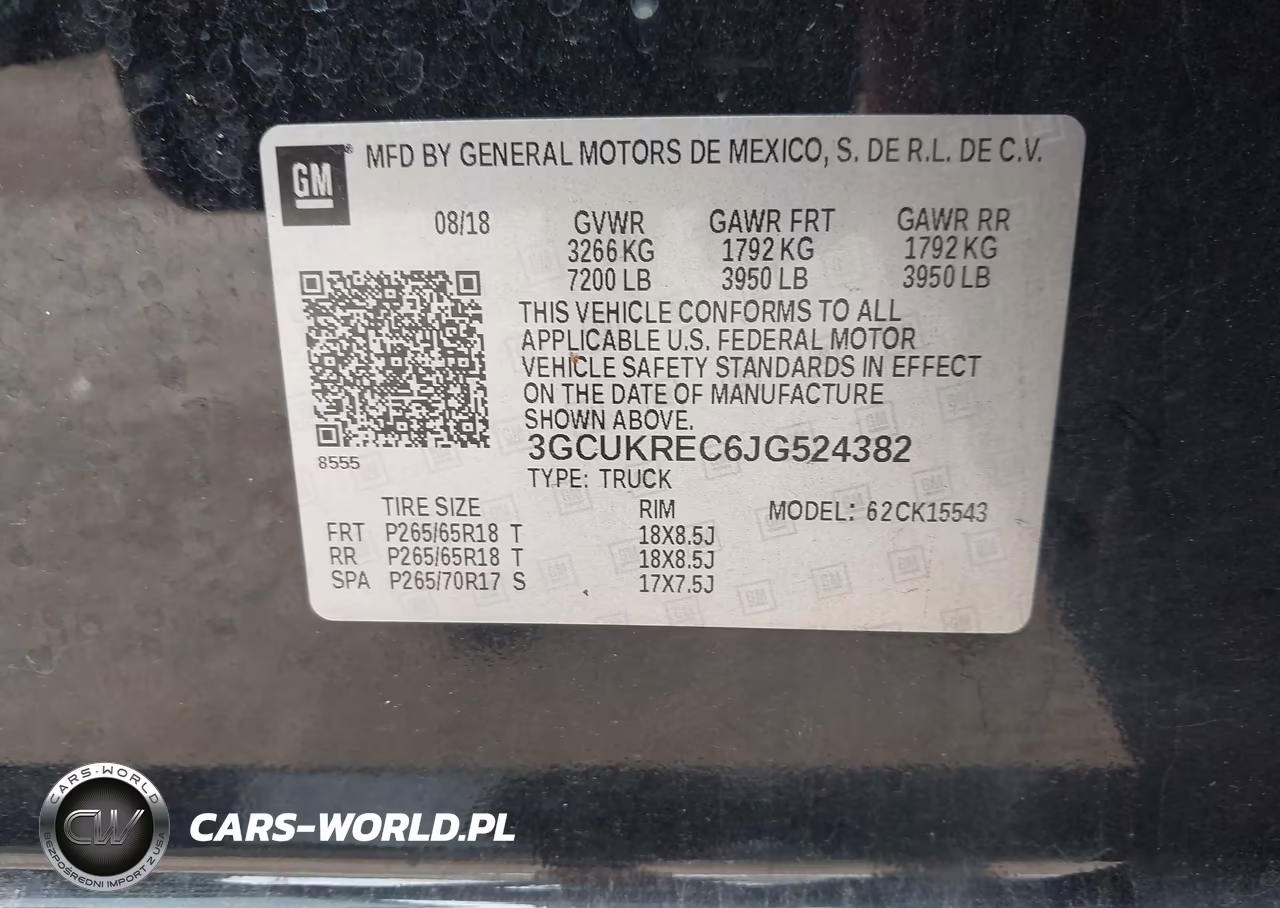 2018 Chevrolet Silverado 1500 2Lt VIN:3GCUKREC6JG524382 - 9