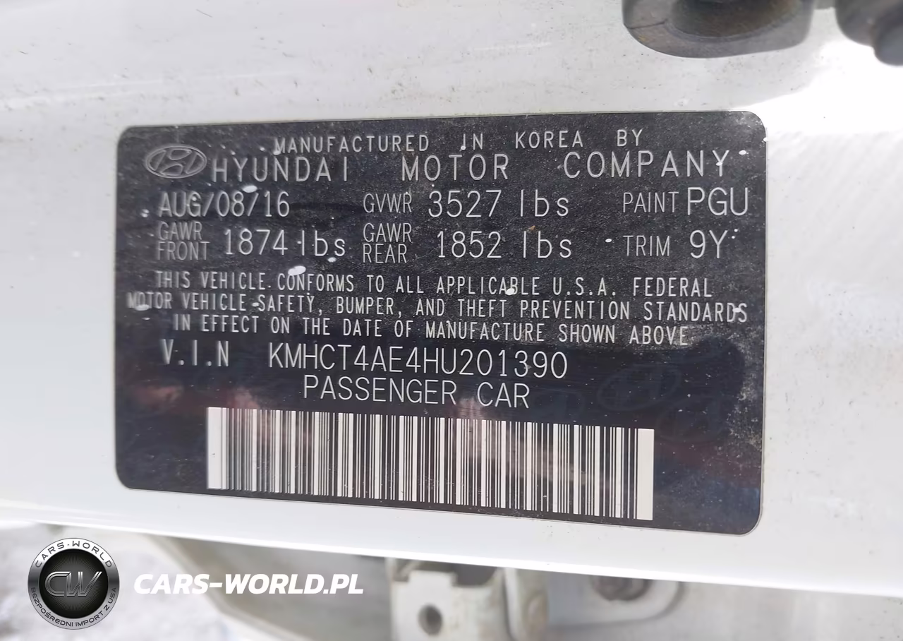 2017 Hyundai Accent Se VIN:KMHCT4AE4HU201390 - 9