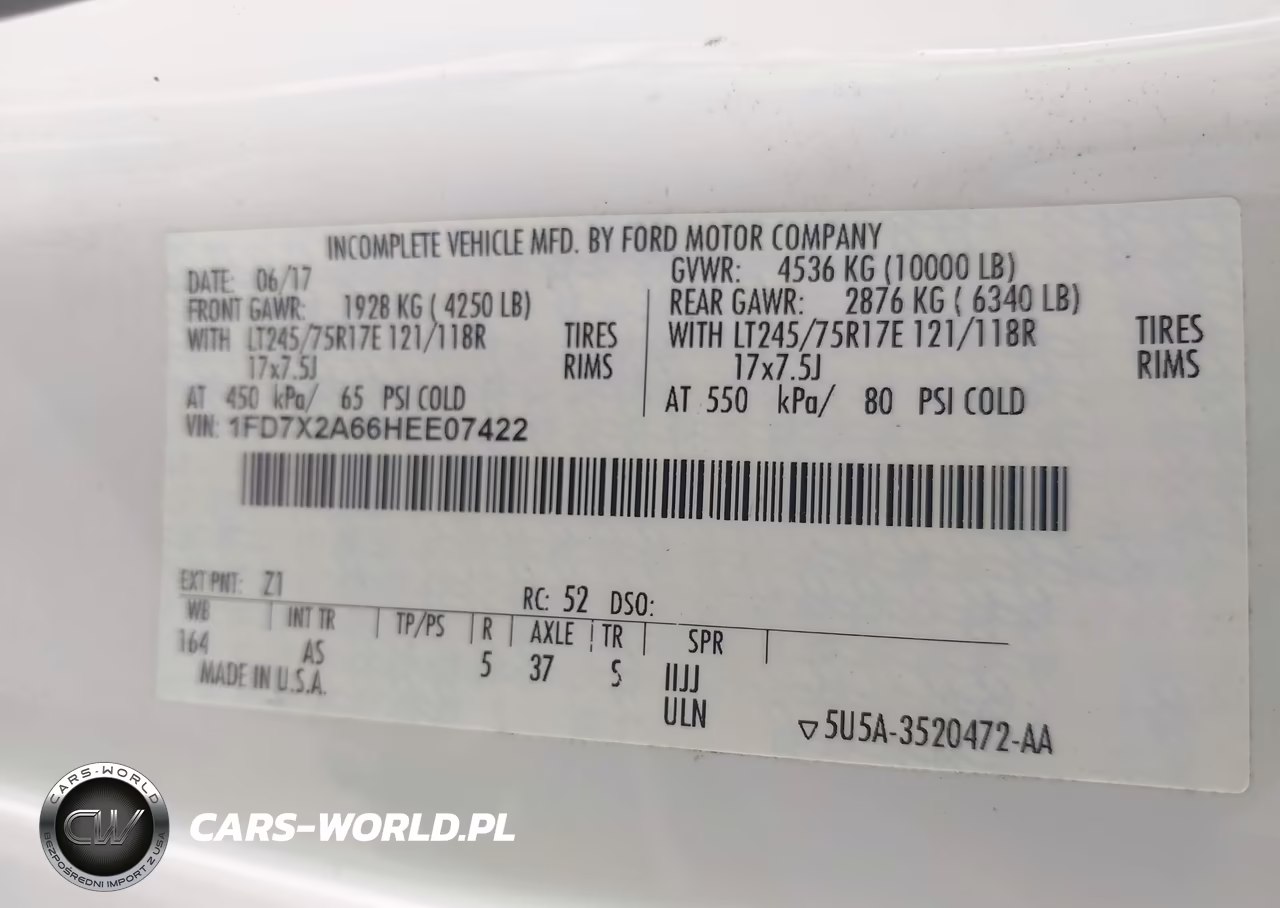 2017 Ford F-250 Xl VIN:1FD7X2A66HEE07422 - 9