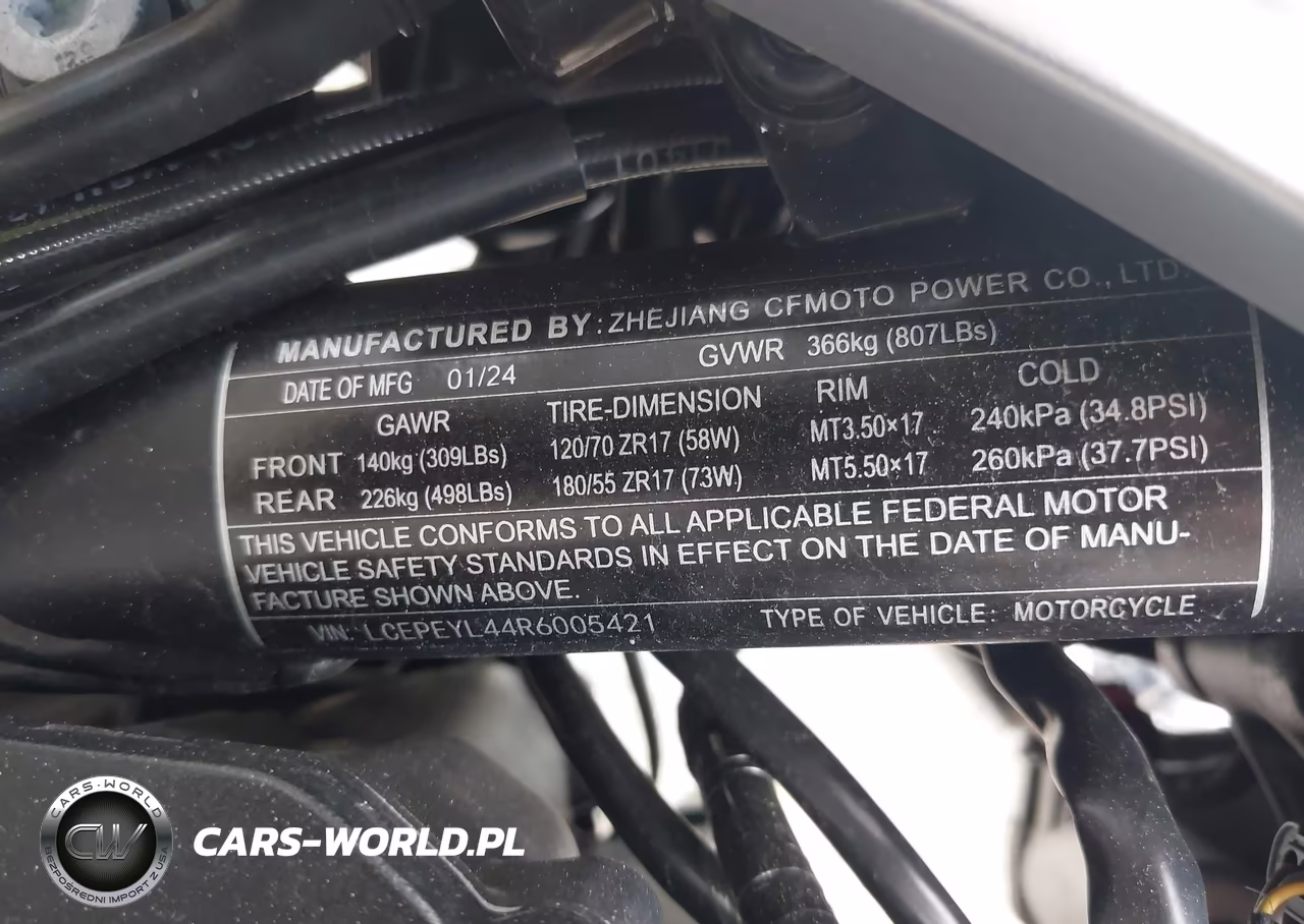2024 Cf Moto 800Nk VIN:LCEPEYL44R6005421 - 10