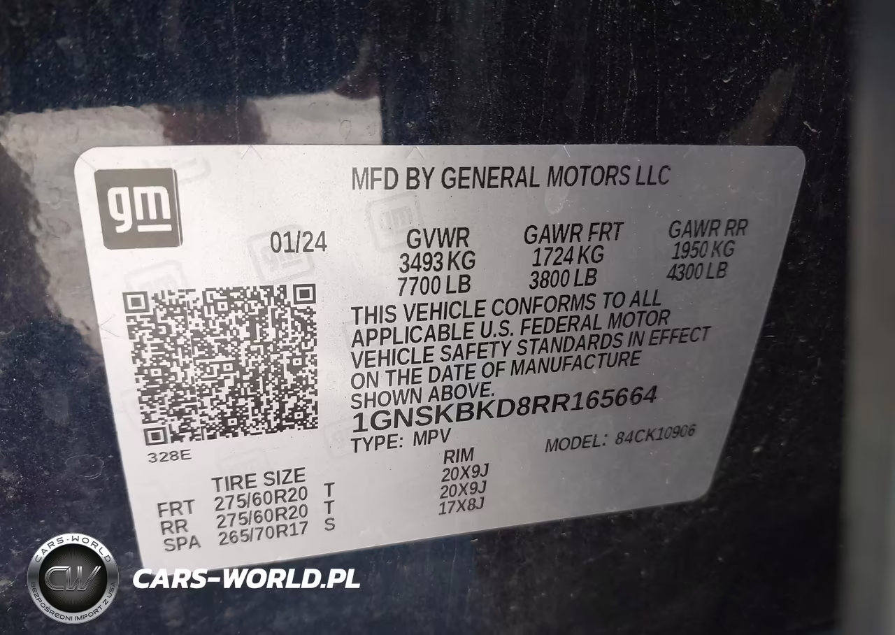 2024 Chevrolet Suburban 4Wd Ls VIN:1GNSKBKD8RR165664 - 9
