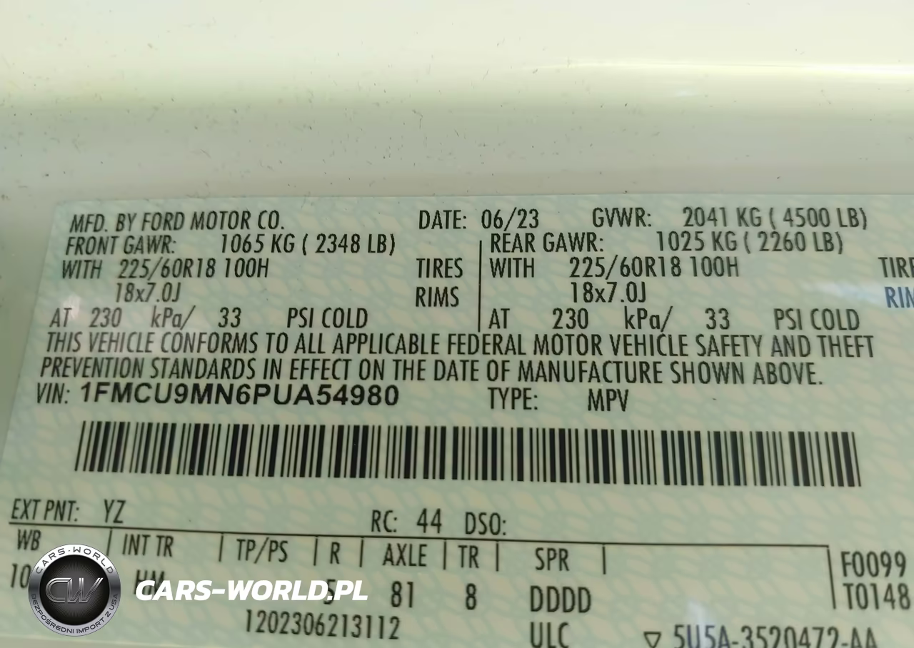2023 Ford Escape St-Line VIN:1FMCU9MN6PUA54980 - 9