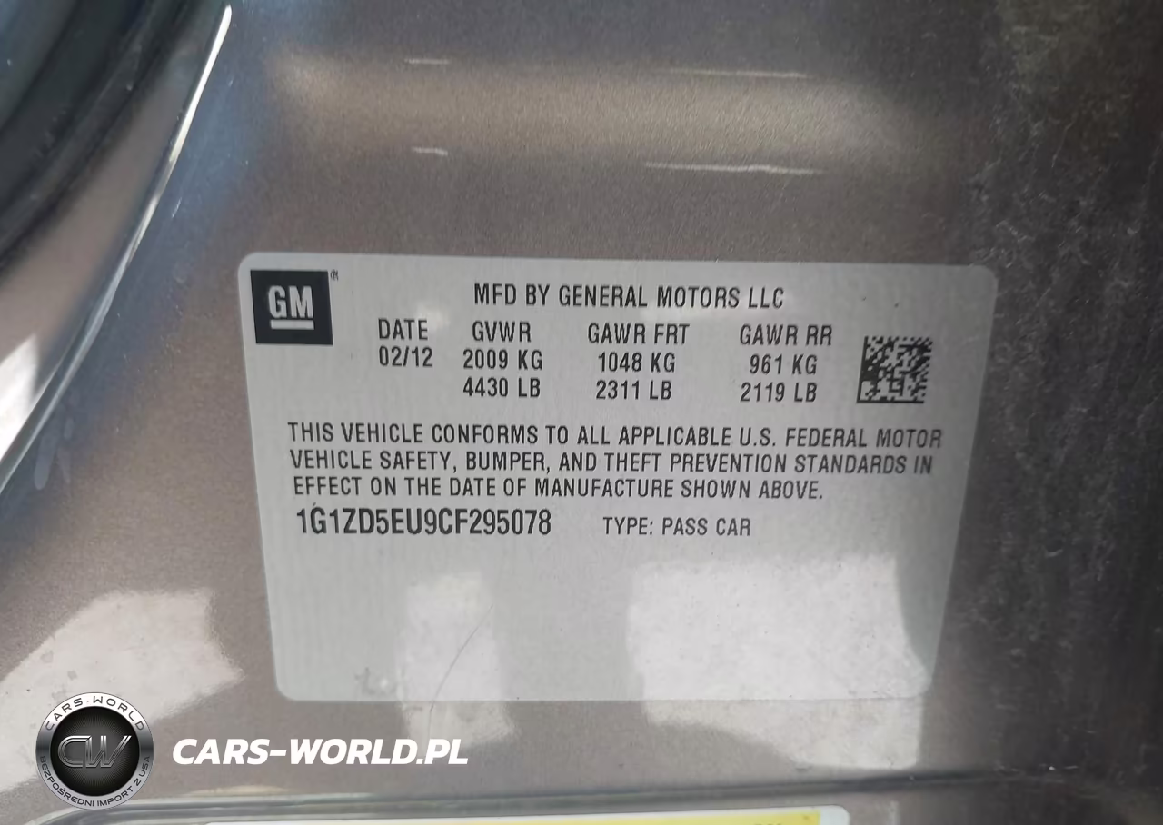 2012 Chevrolet Malibu 2Lt VIN:1G1ZD5EU9CF295078 - 7