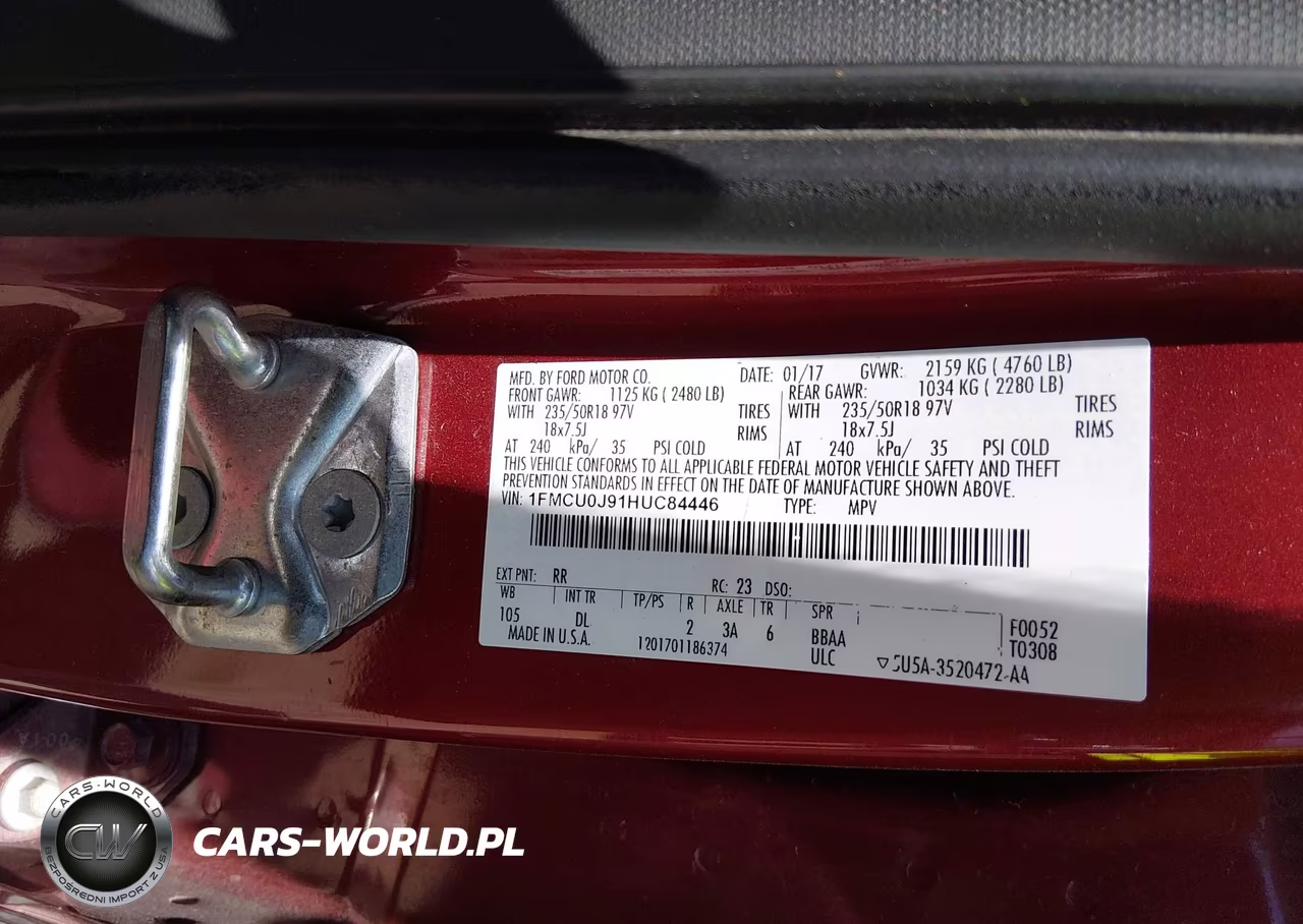 2017 Ford Escape Titanium VIN:1FMCU0J91HUC84446 - 9