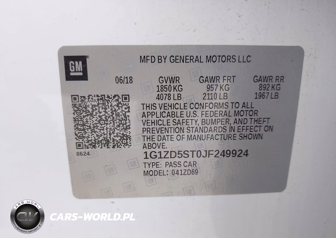 2018 Chevrolet Malibu Lt VIN:1G1ZD5ST0JF249924 - 9