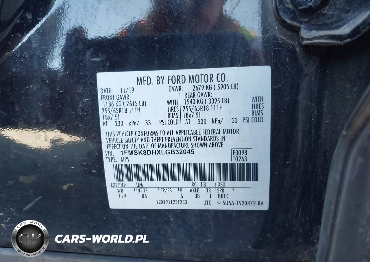 2020 Ford Explorer Xlt VIN:1FMSK8DHXLGB32045 - 9