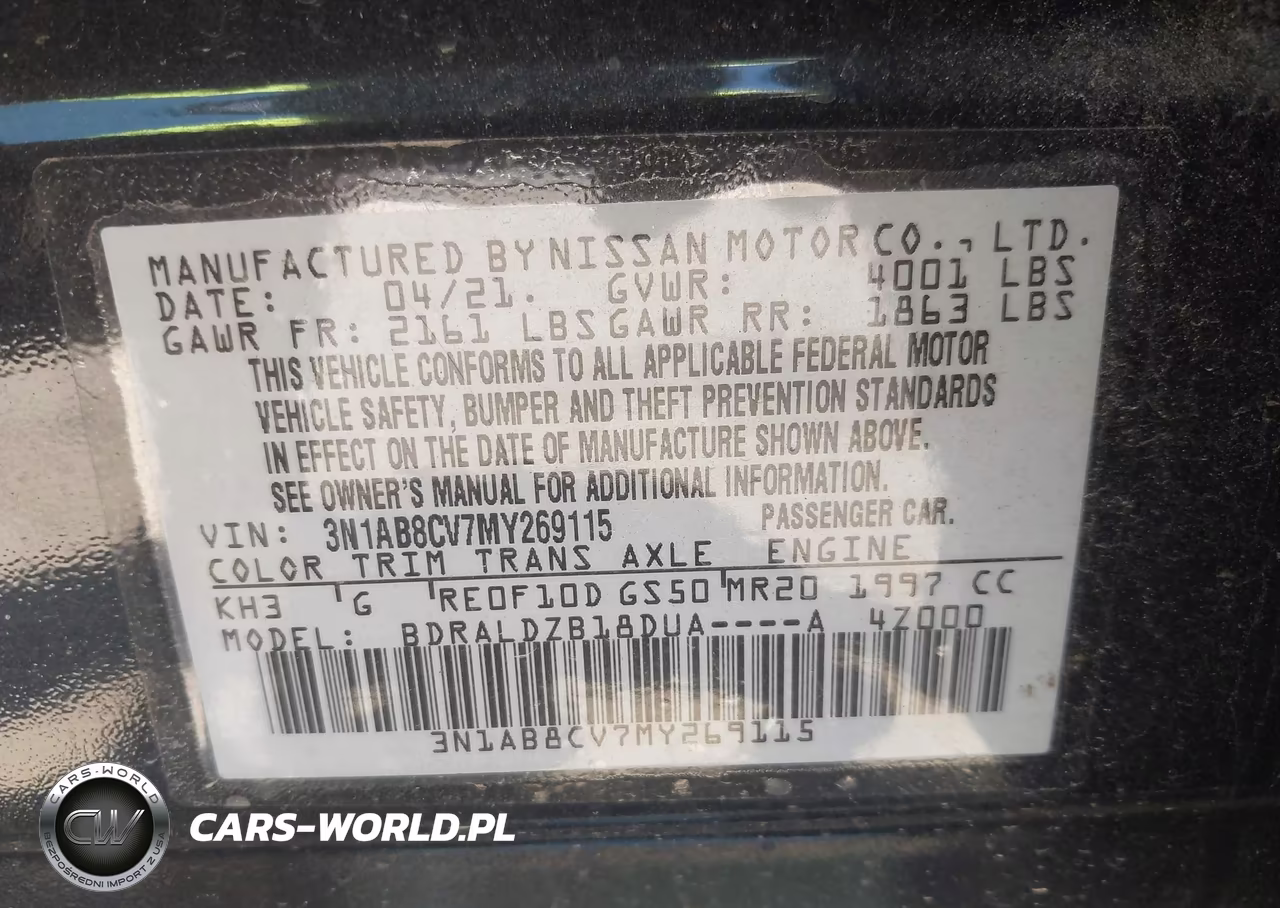 2021 Nissan Sentra Sv Xtronic Cvt VIN:3N1AB8CV7MY269115 - 9