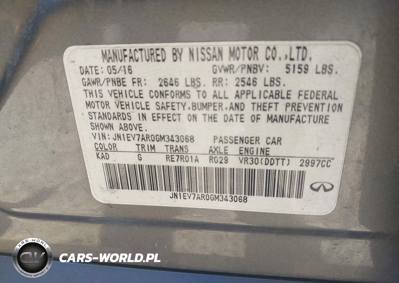 2016 Infiniti Q50 3.0T Premium VIN:JN1EV7AR0GM343068 - 9