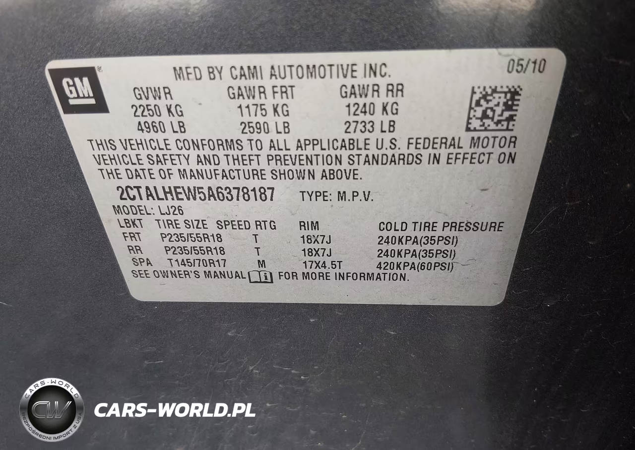 2010 GMC Terrain Slt-2 VIN:2CTALHEW5A6378187 - 9