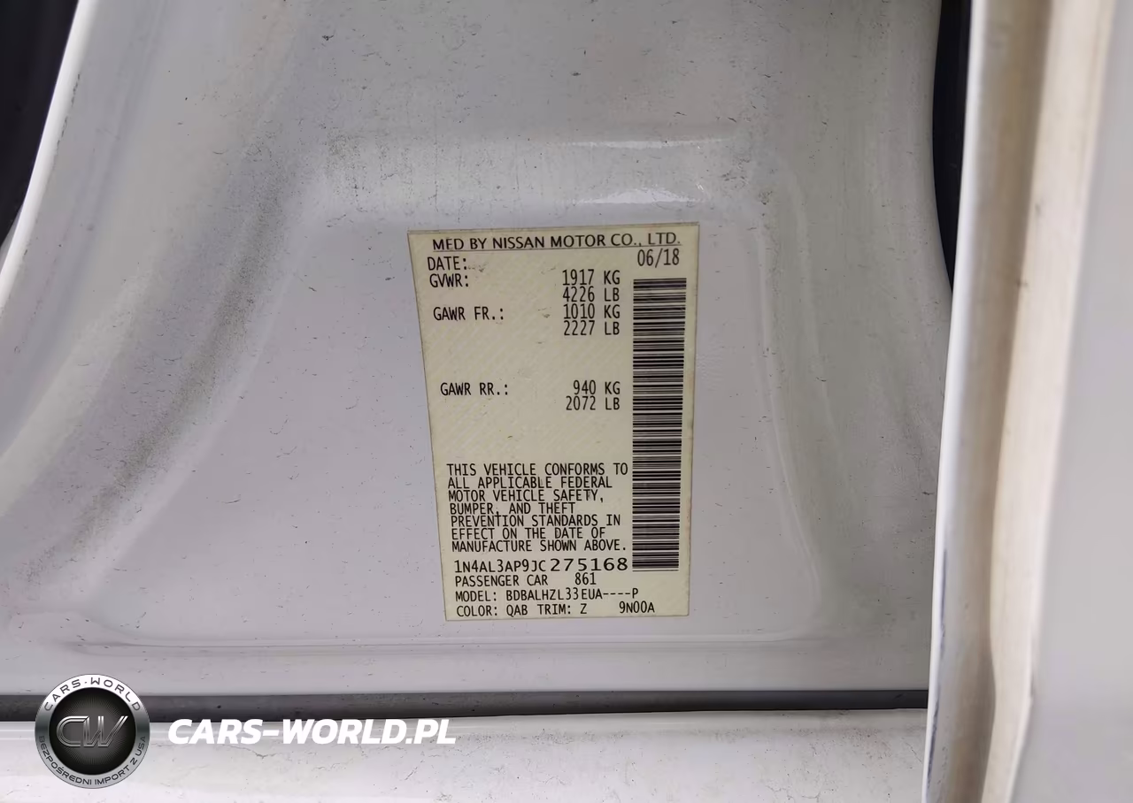 2018 Nissan Altima 2.5 Sr VIN:1N4AL3AP9JC275168 - 9