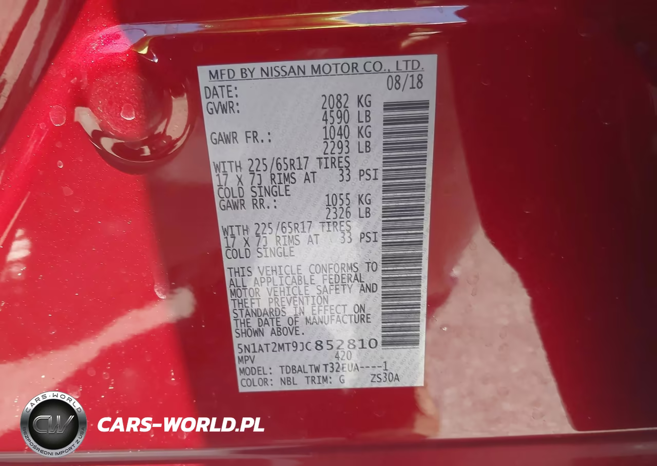 2018 Nissan Rogue Sv VIN:5N1AT2MT9JC852810 - 9