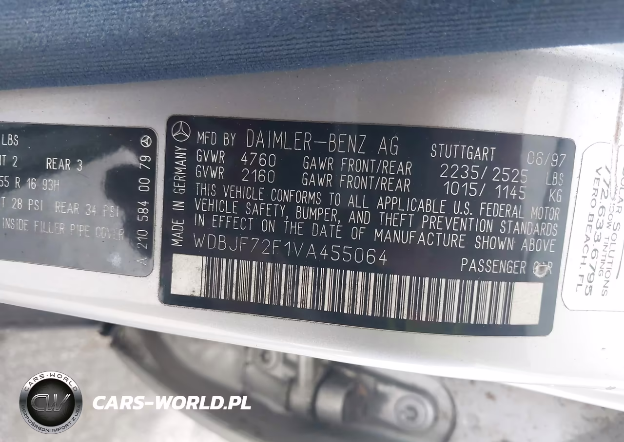 1997 Mercedes-Benz E 420 VIN:WDBJF72F1VA455064 - 9