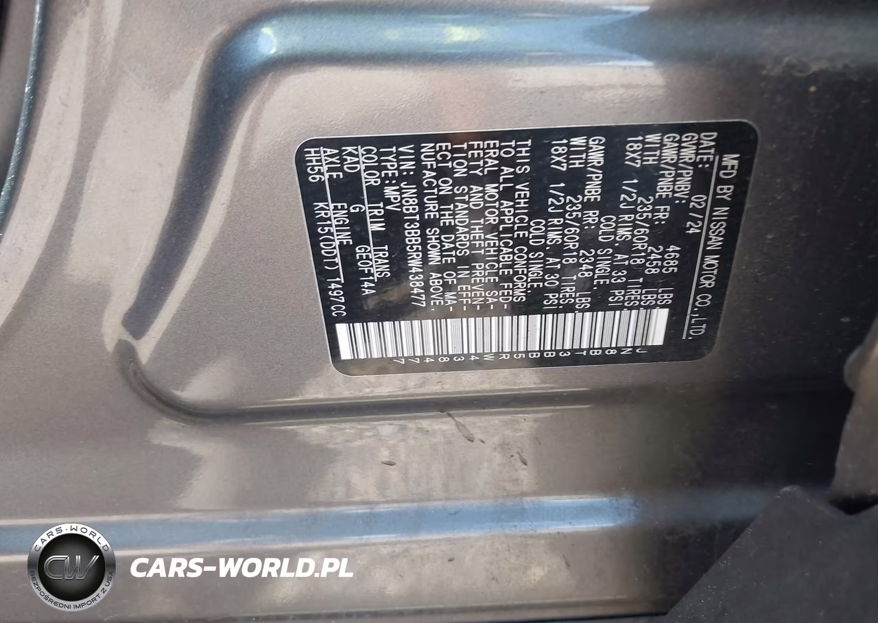 2024 Nissan Rogue Sv Intelligent Awd VIN:JN8BT3BB5RW438477 - 9