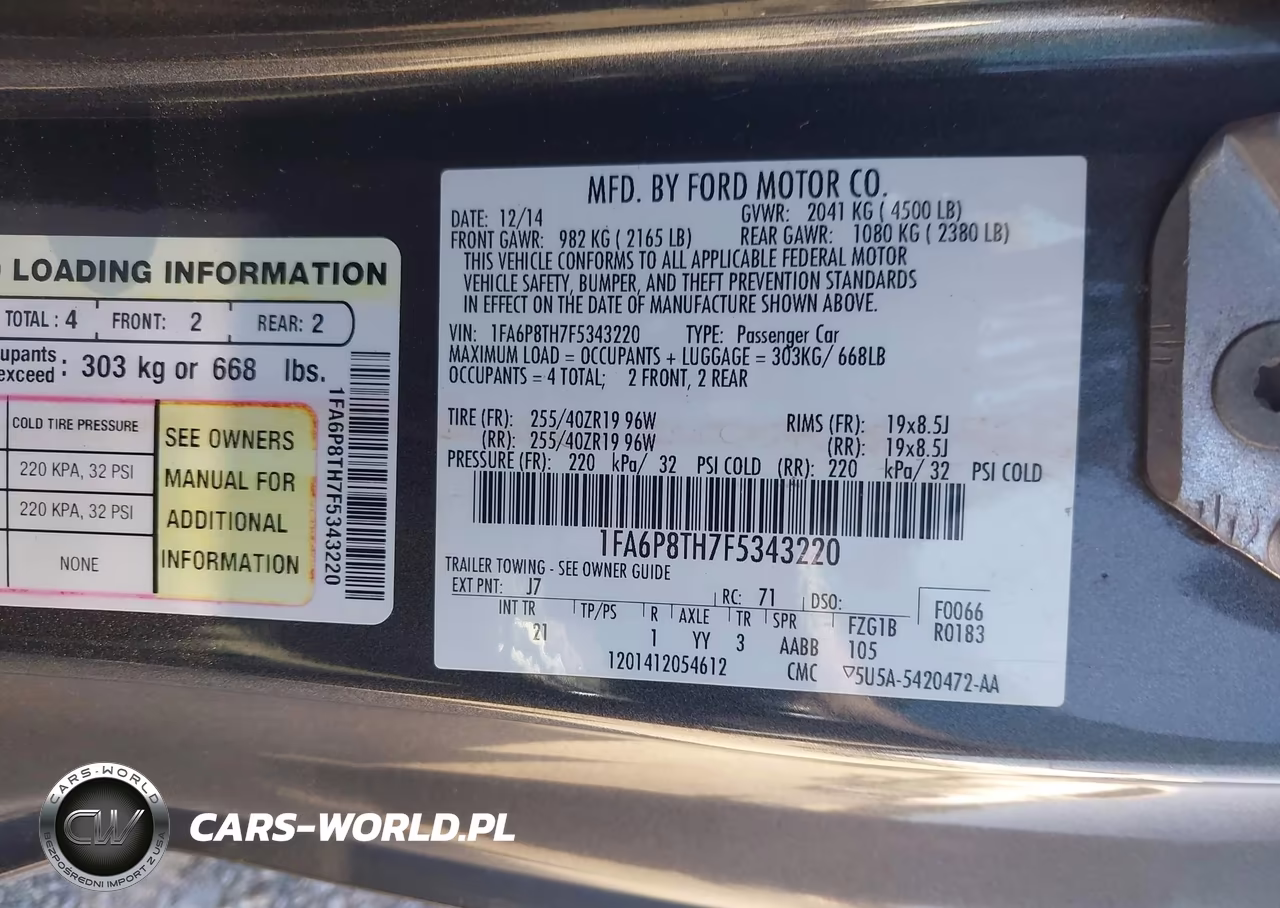 2015 Ford Mustang Ecoboost VIN:1FA6P8TH7F5343220 - 9