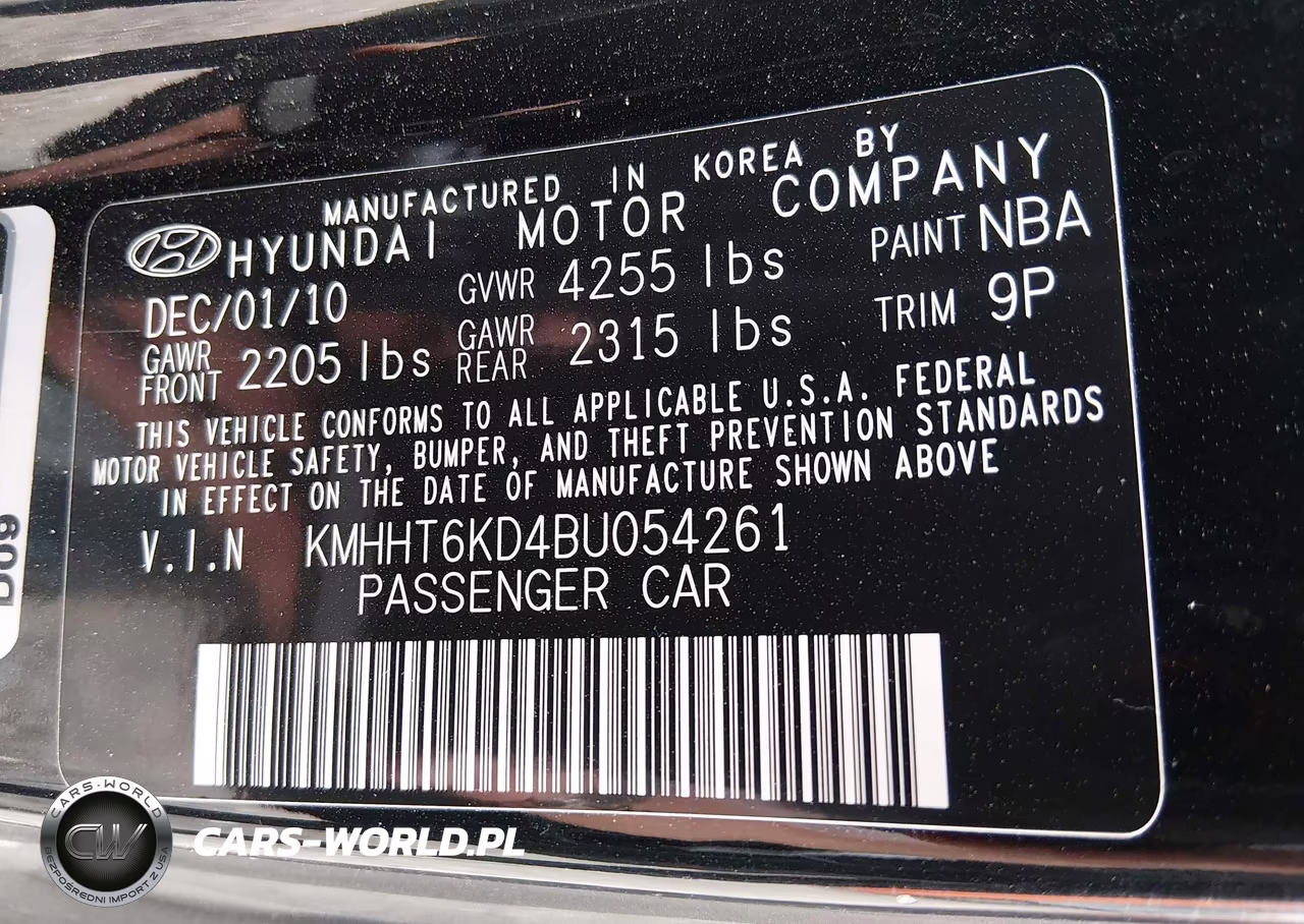 2011 Hyundai Genesis 2.0T R-Spec VIN:KMHHT6KD4BU054261 - 9